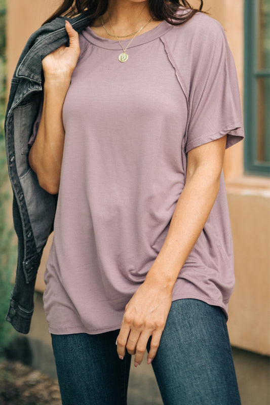 Cozy Cool Tee in Lavender