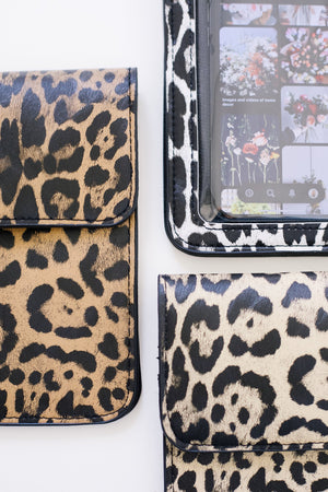 Crossbody Spotted Cellphone Pouch in White