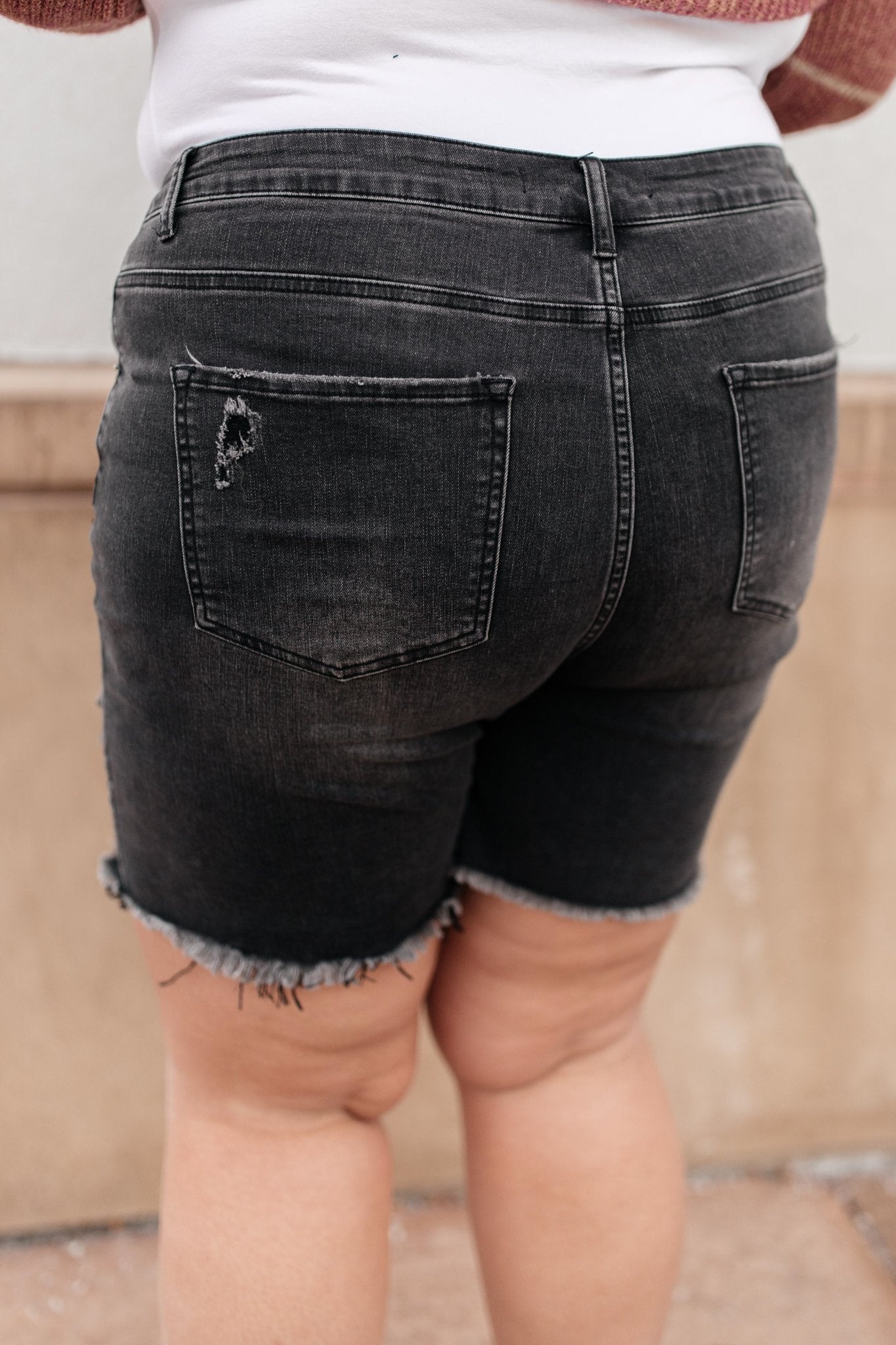 Distressed and Destroyed Denim Shorts