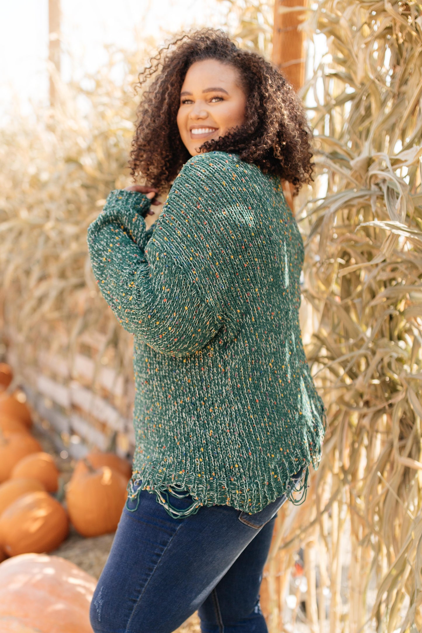 Dusted With Colors in Hunter Green