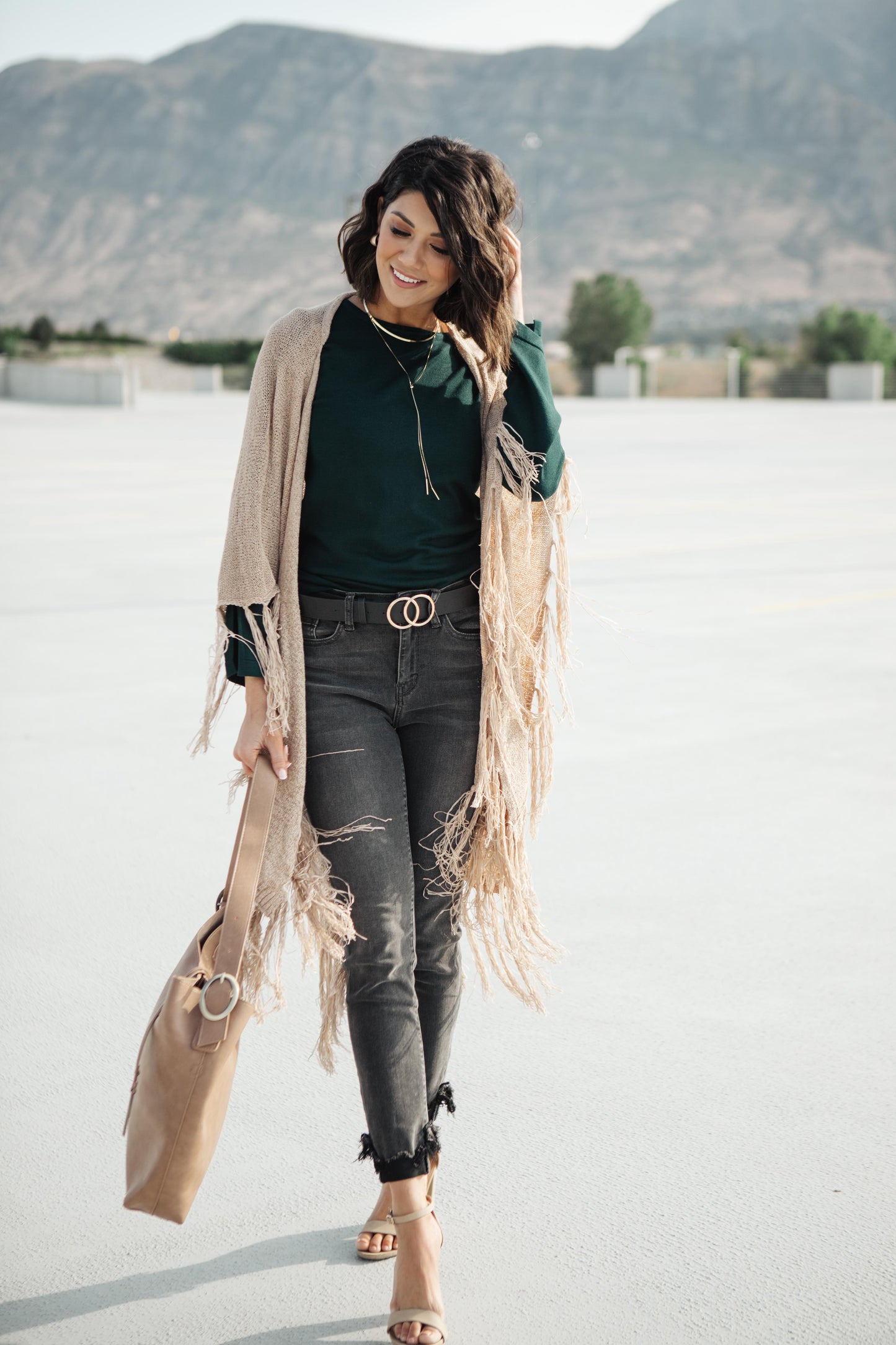 Elvira Hole In One Hunter Green Sweater