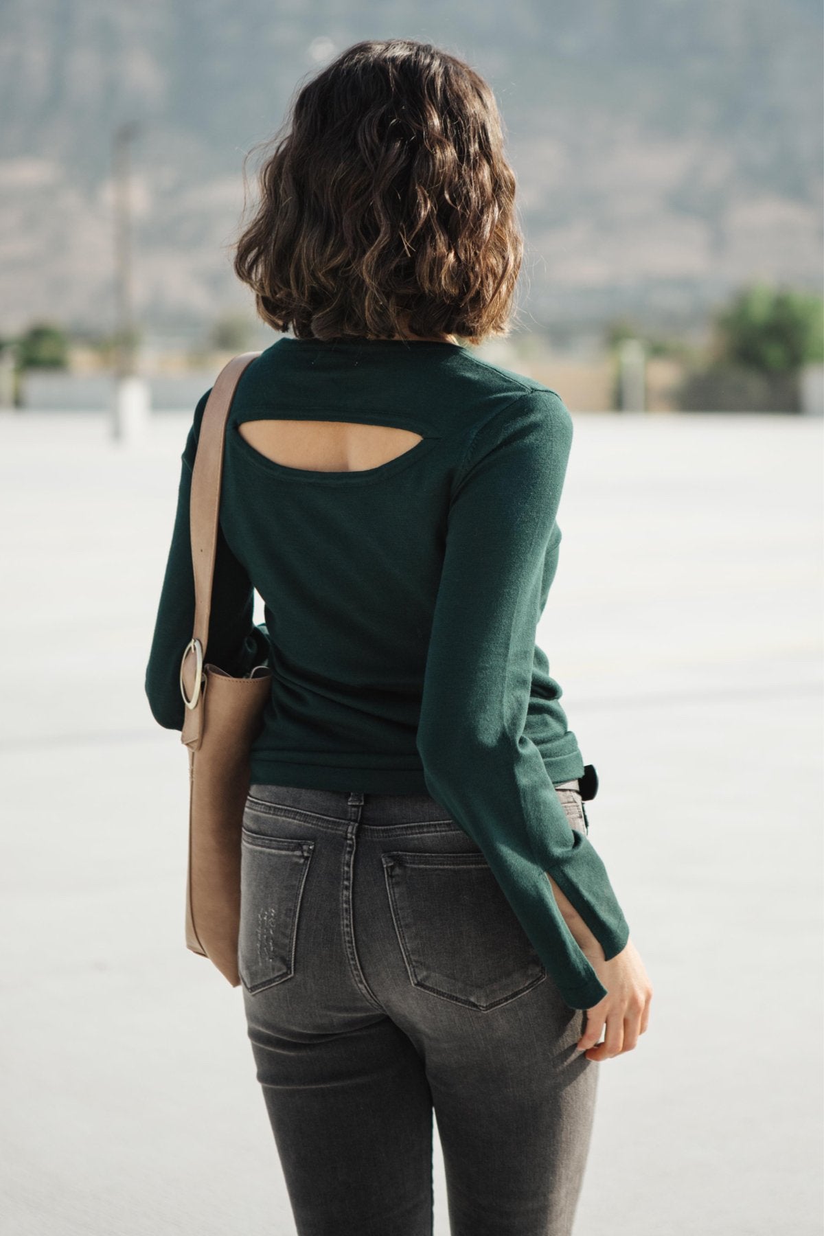 Elvira Hole In One Hunter Green Sweater