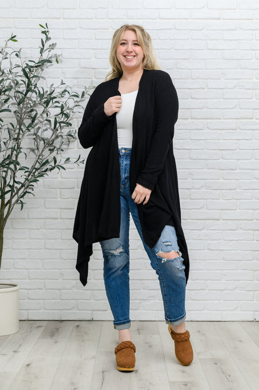 Ever Soft Cascade Cardigan With Pockets In Black