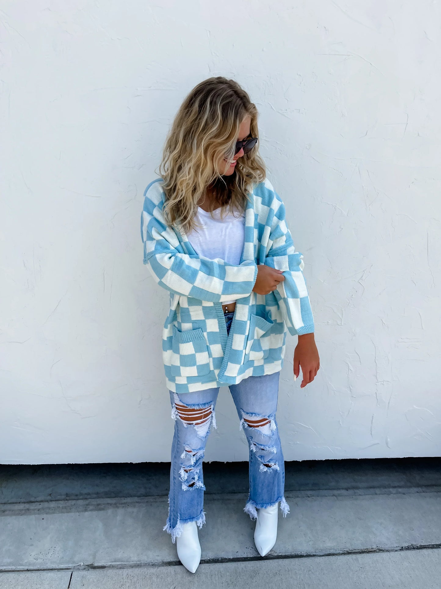 PREORDER: Beverly Checkered Cardigan in Four Colors