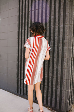 Fallin' For Stripes Shirt Dress