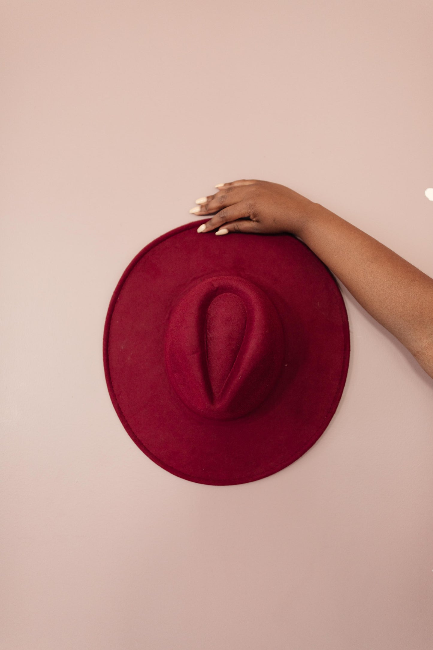 Felicity Flat Brim Hat In Wine- 9/22/2020