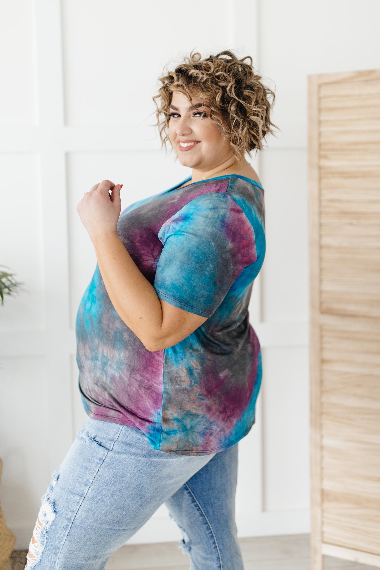 Forever in Love Tee in Teal and Purple