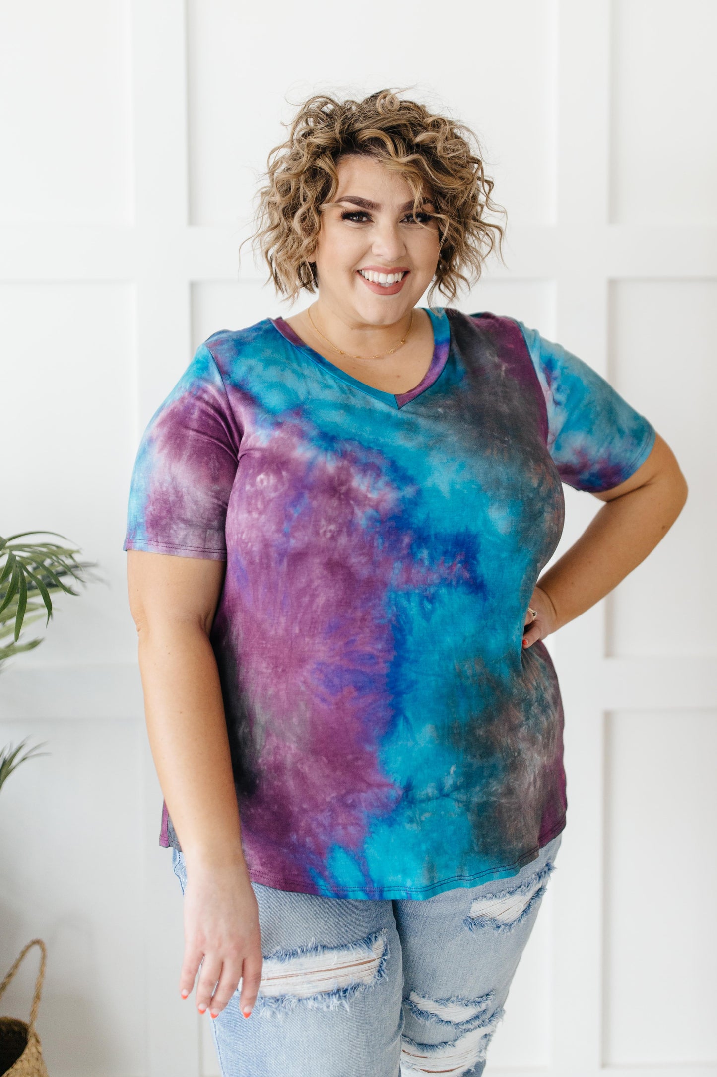 Forever in Love Tee in Teal and Purple