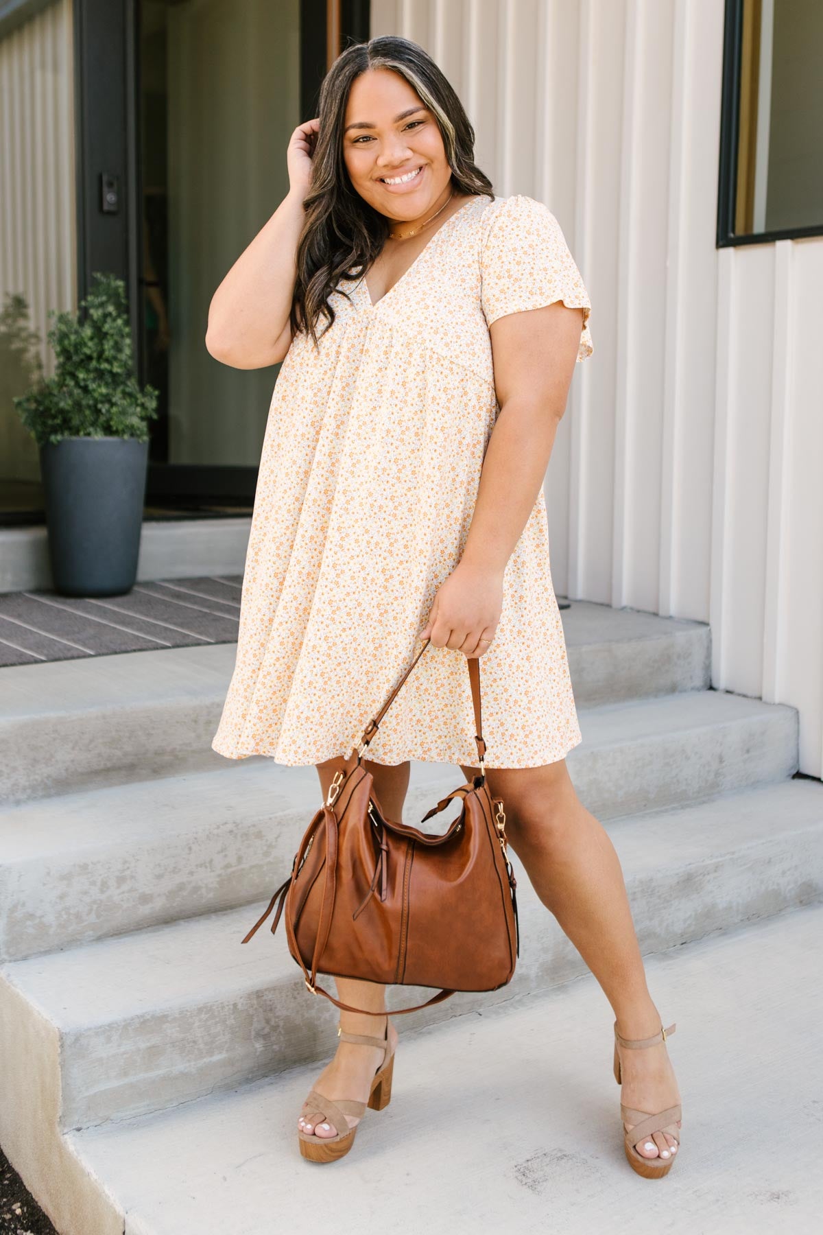 Freshly Picked Floral Dress in Yellow