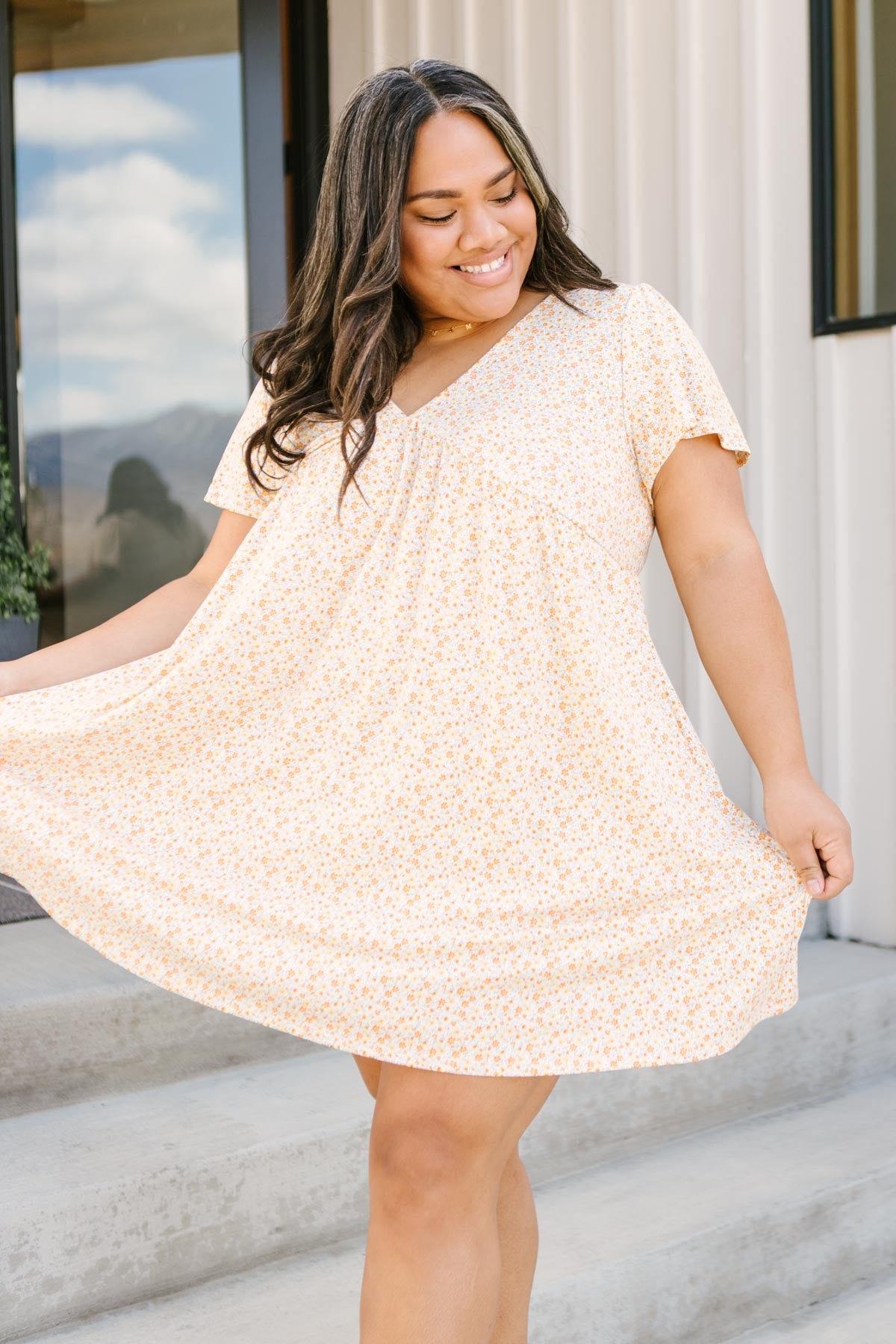 Freshly Picked Floral Dress in Yellow