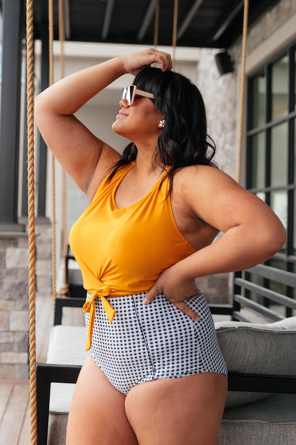 Glowing in the Sun Swim Top