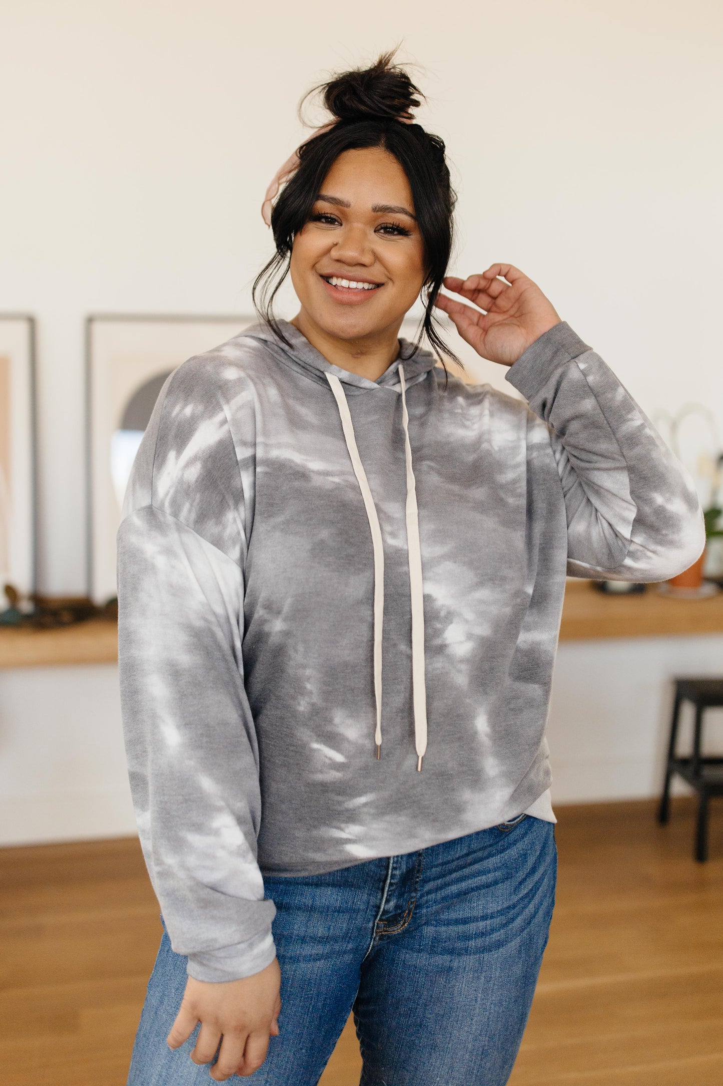 Gray Skies Tie Dye Hoodie