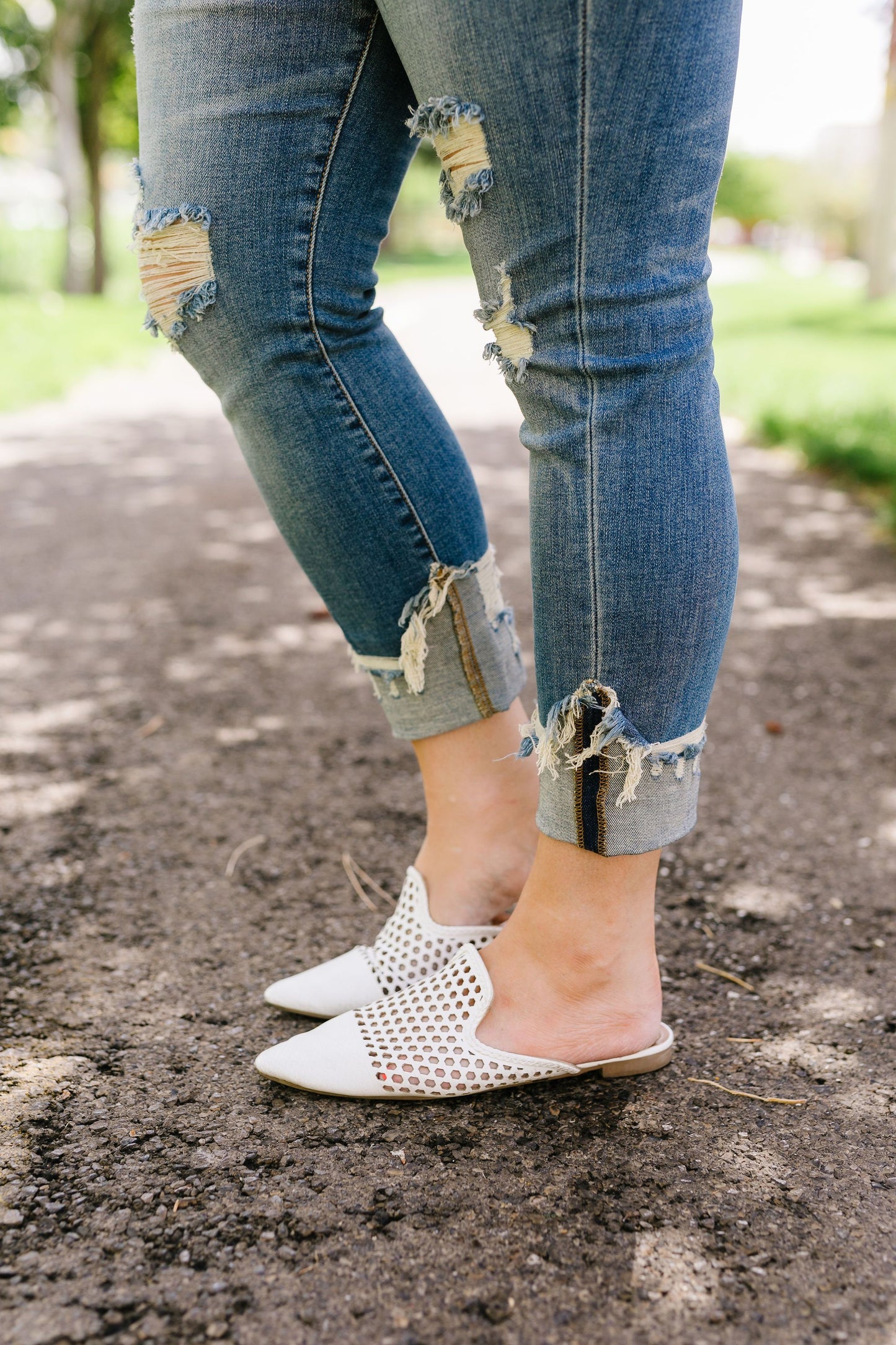 Great Lengths Cuffed Girlfriend Jeans