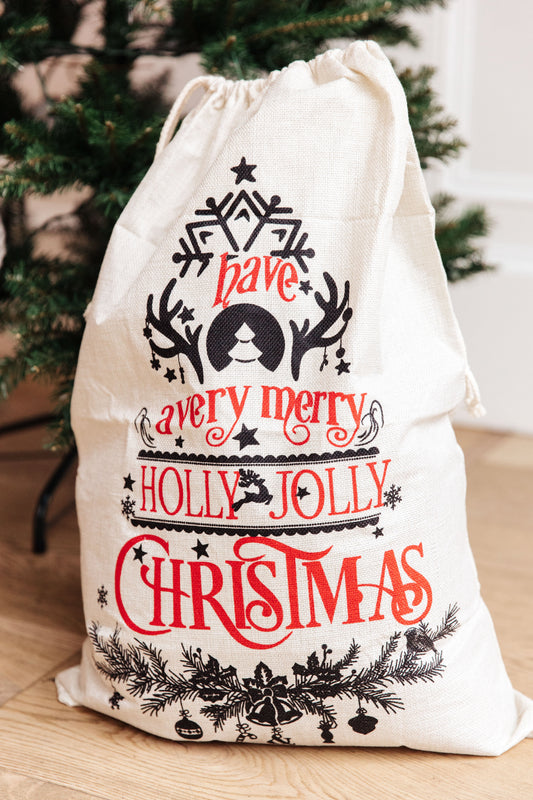 Holly Jolly Santa Sack