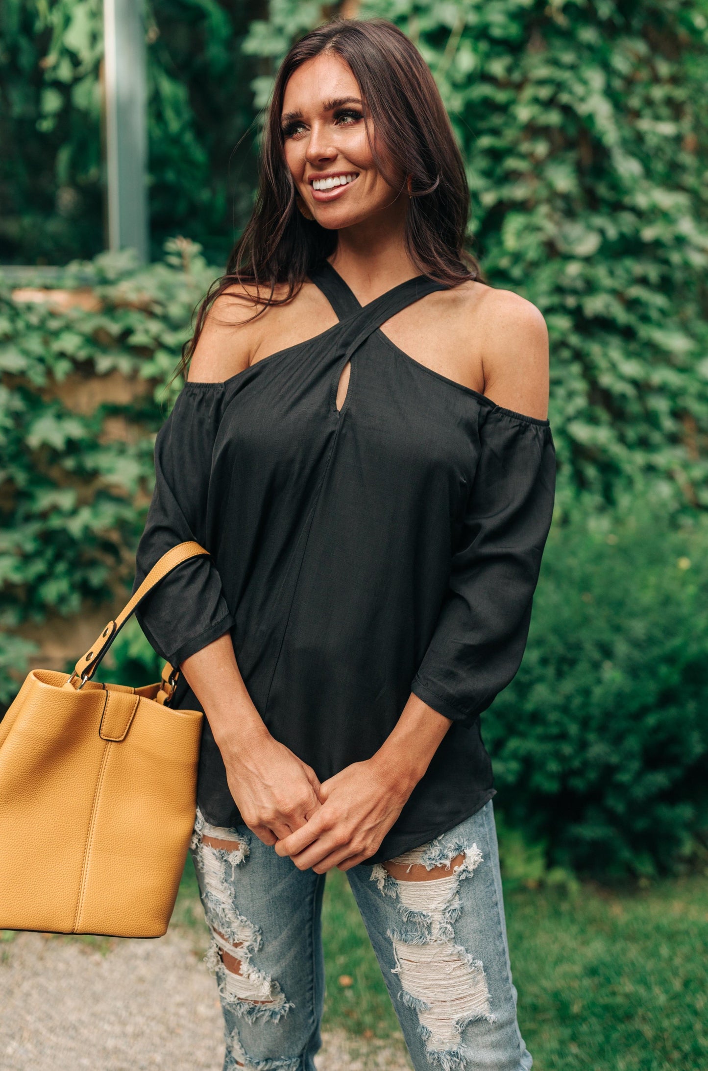 Hot Then Cold Blouse In Black