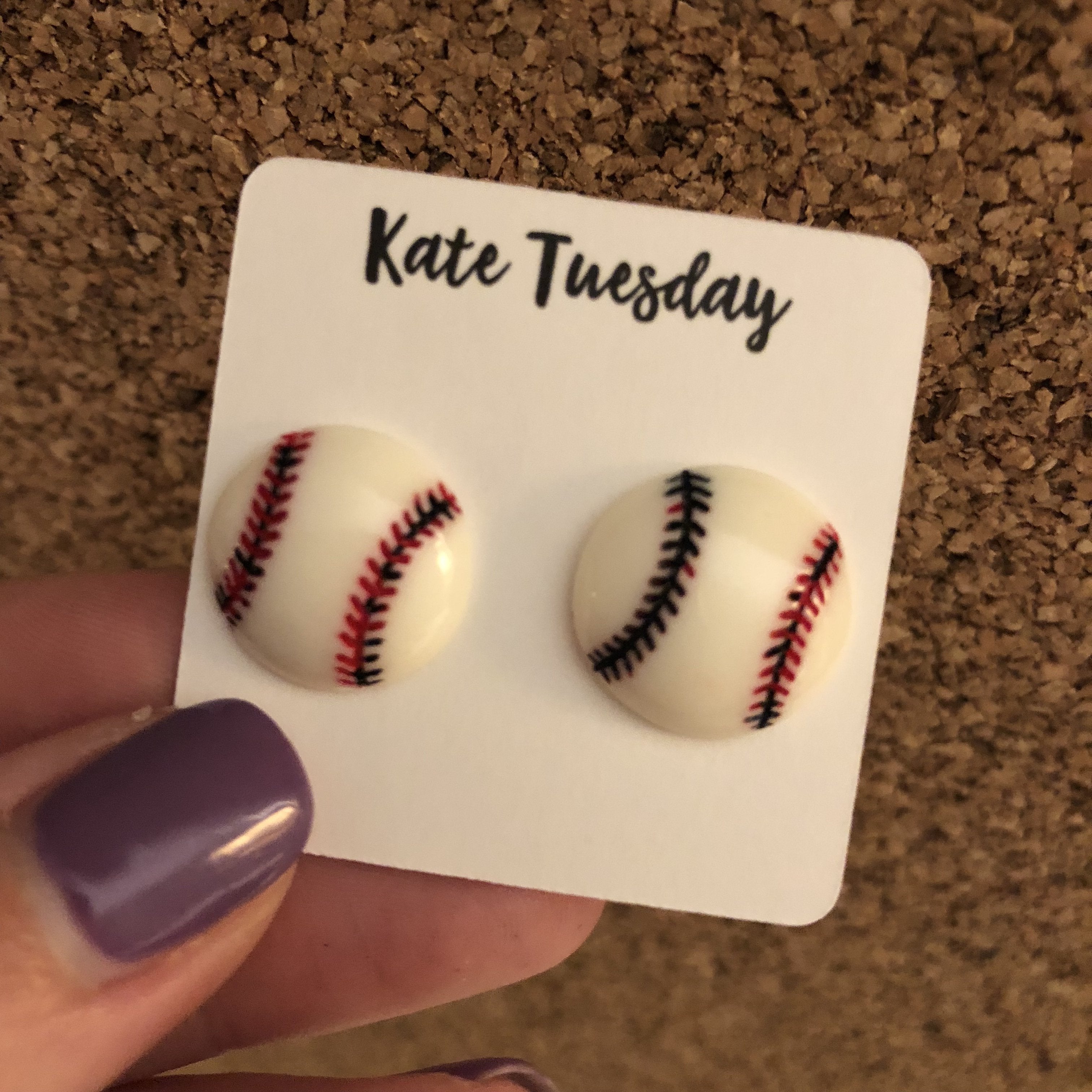 Baseball Stud Earrings- 2 sizes