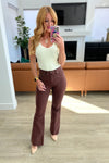 Sienna High Rise Control Top Flare Jeans in Espresso