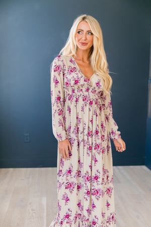 Lavender Rose Maxi Dress