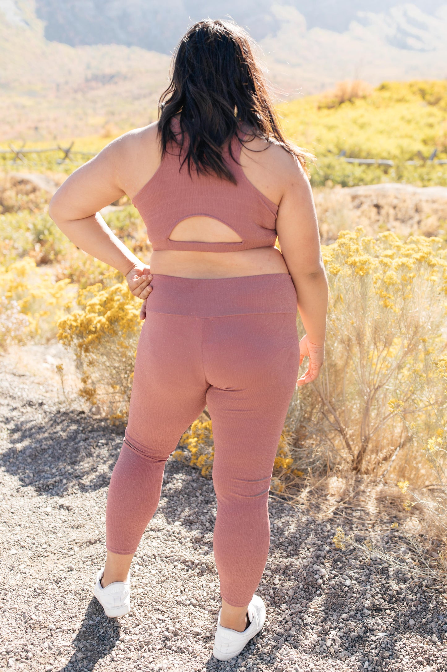 Lazy Days Racer Back Bra in Mauve