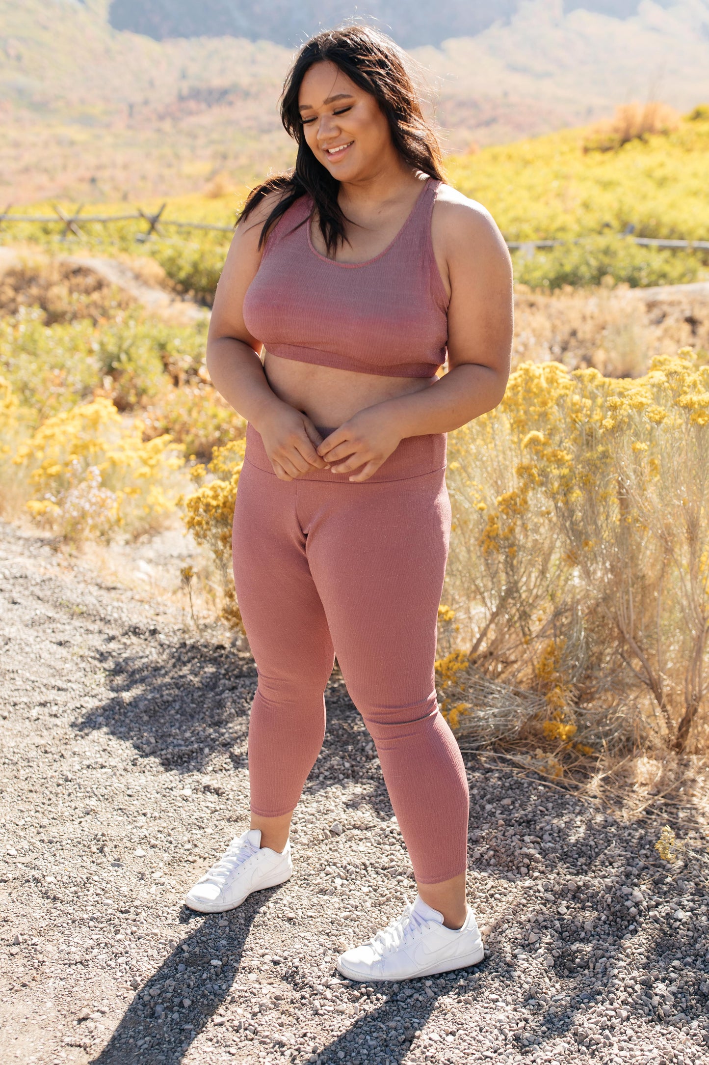 Lazy Days Racer Back Bra in Mauve