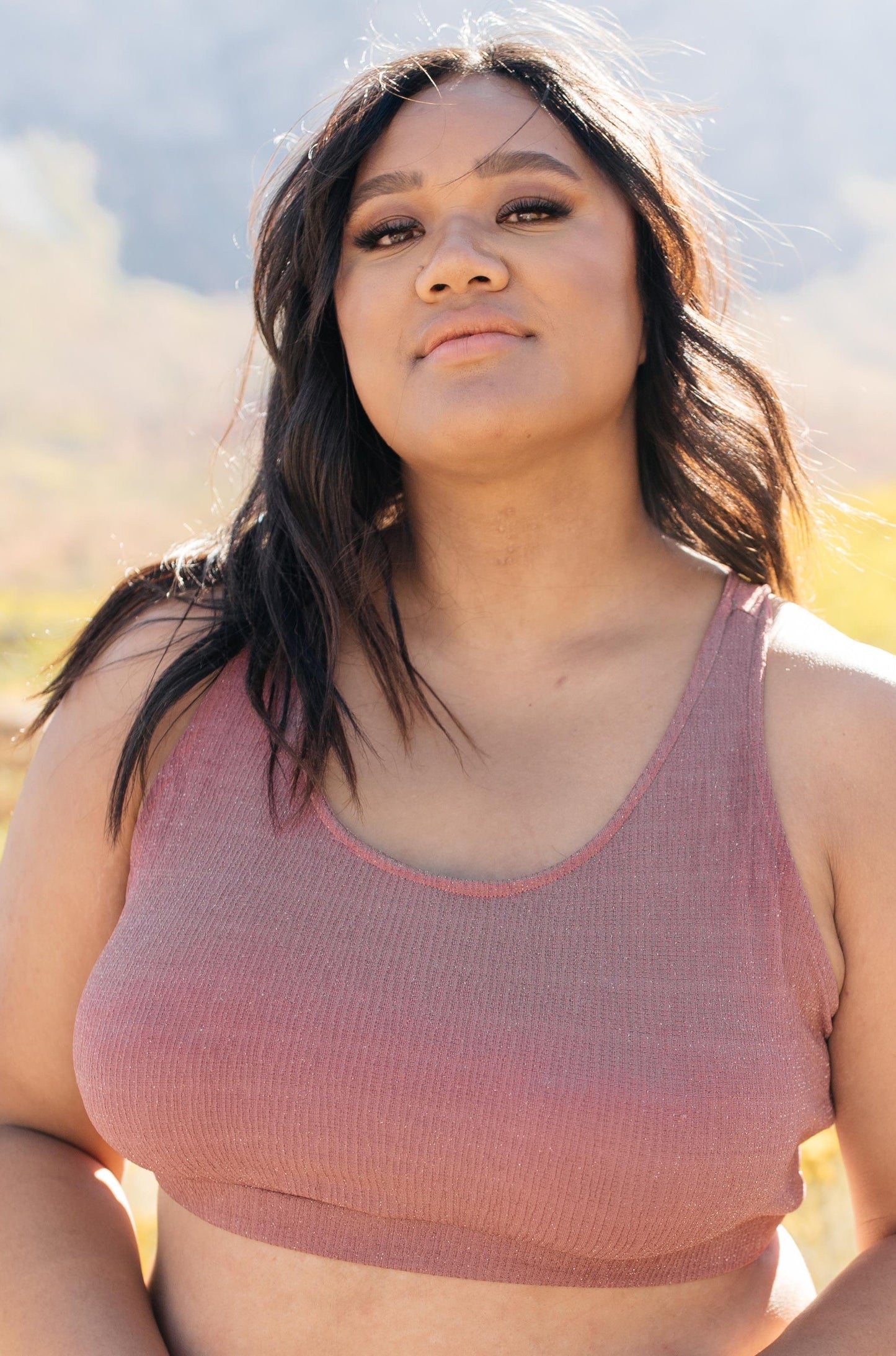 Lazy Days Racer Back Bra in Mauve