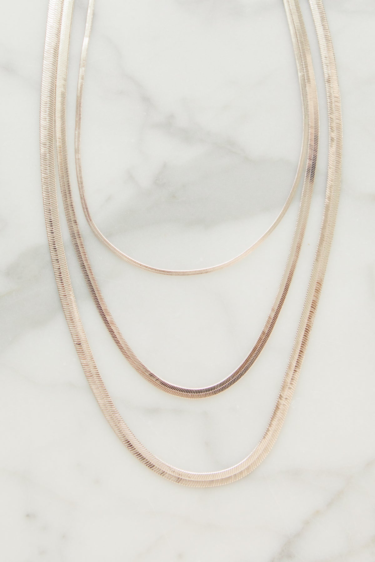 Listen Close Layered Necklace & Earring Set in Silver