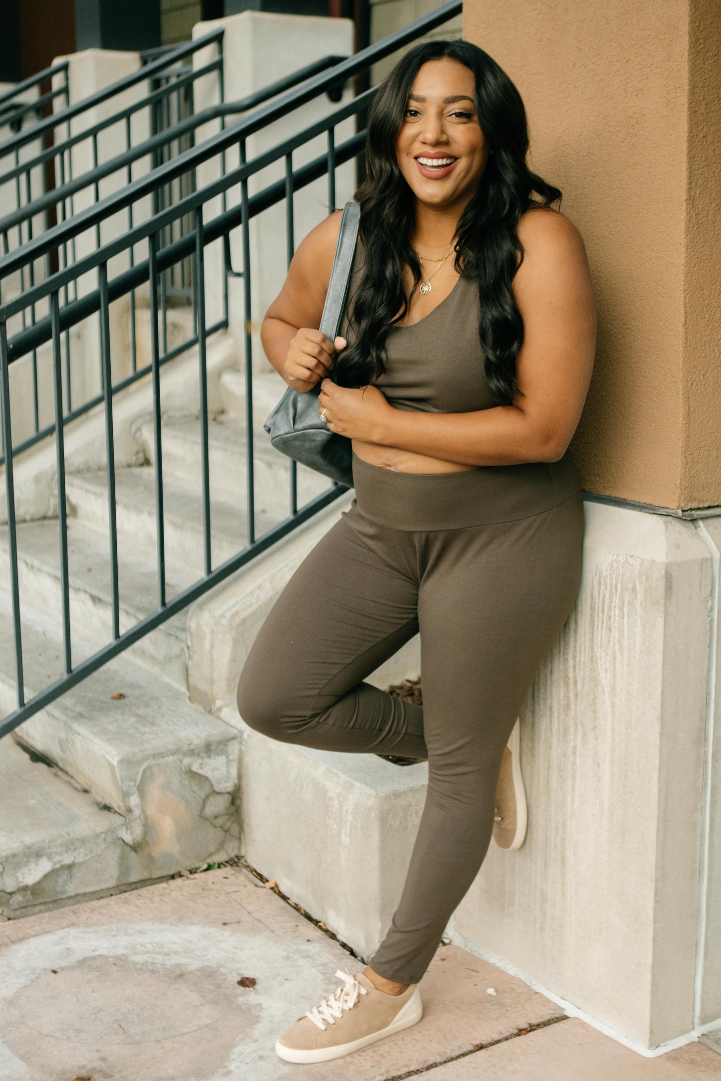 Lucy Lounging Leggings in Deep Olive