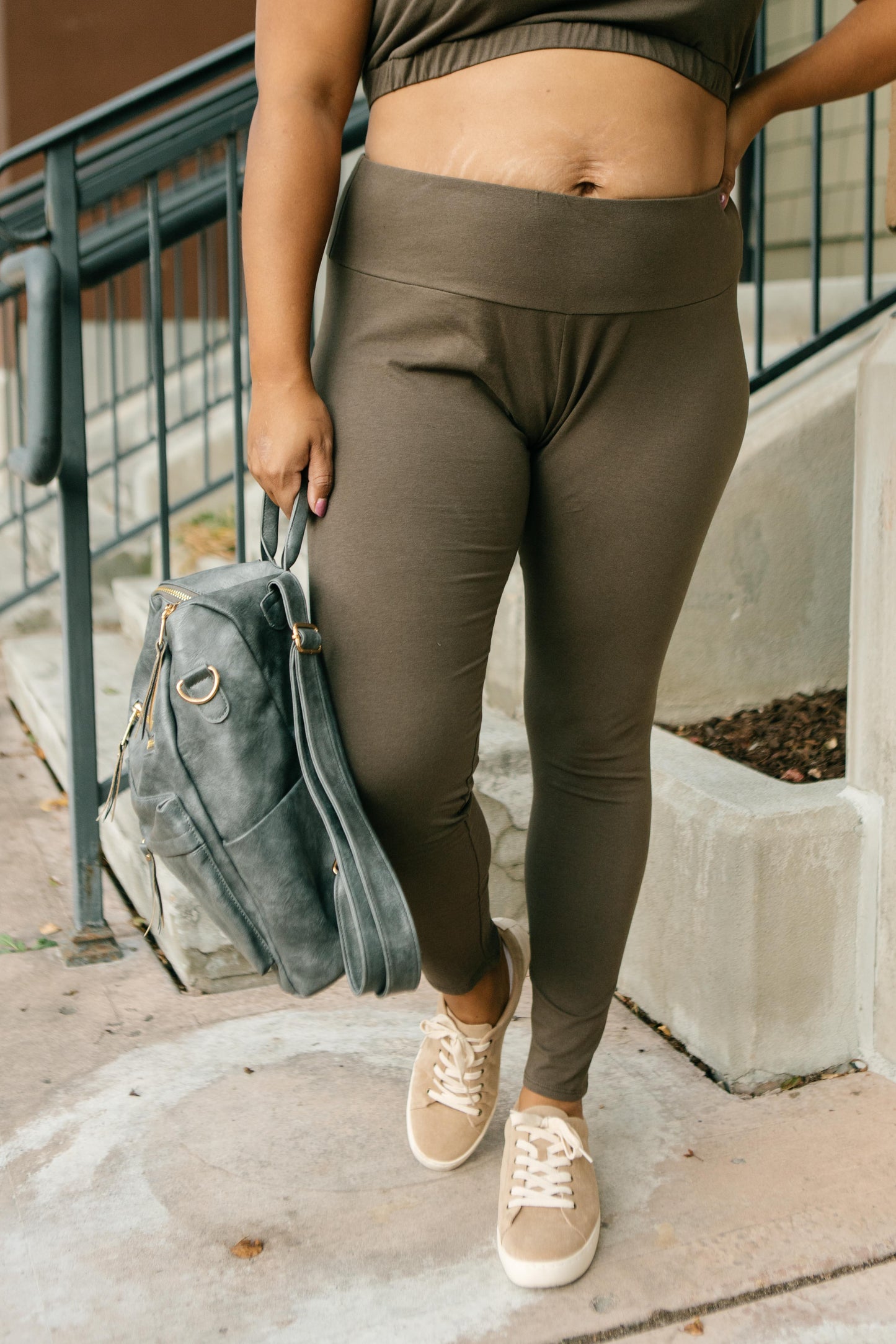 Lucy Lounging Leggings in Deep Olive