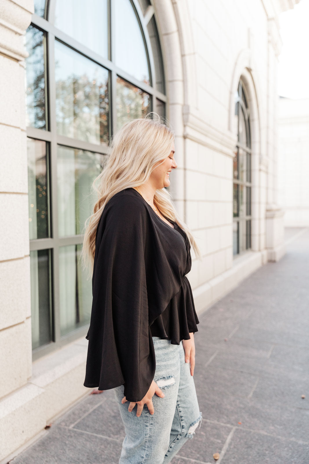 Main Character Moment Top In Dusty Blue