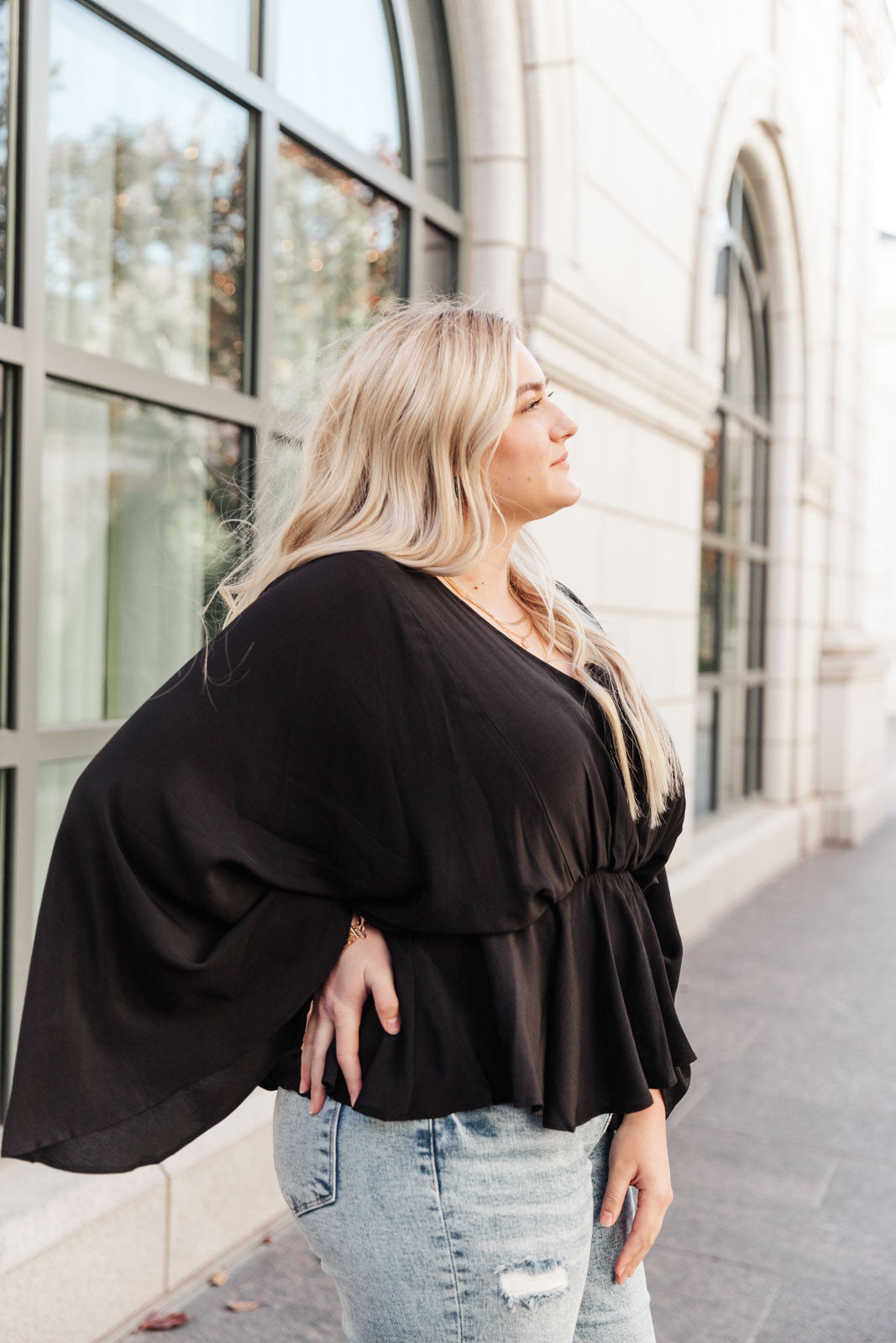 Main Character Moment Top In Dusty Blue