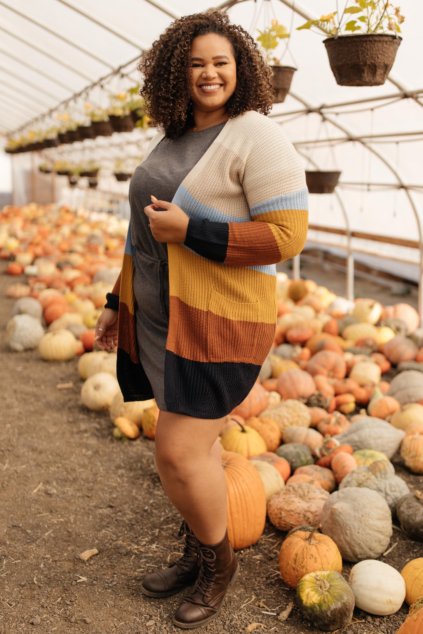 Many Colors Striped Cardigan
