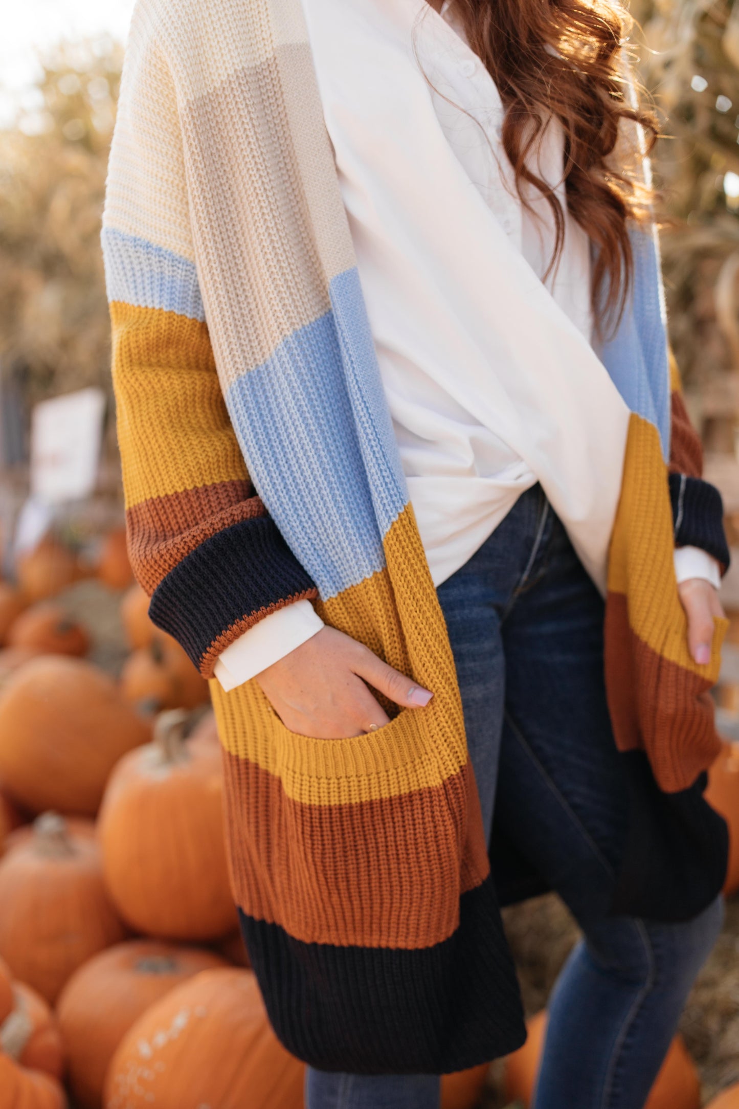 Many Colors Striped Cardigan
