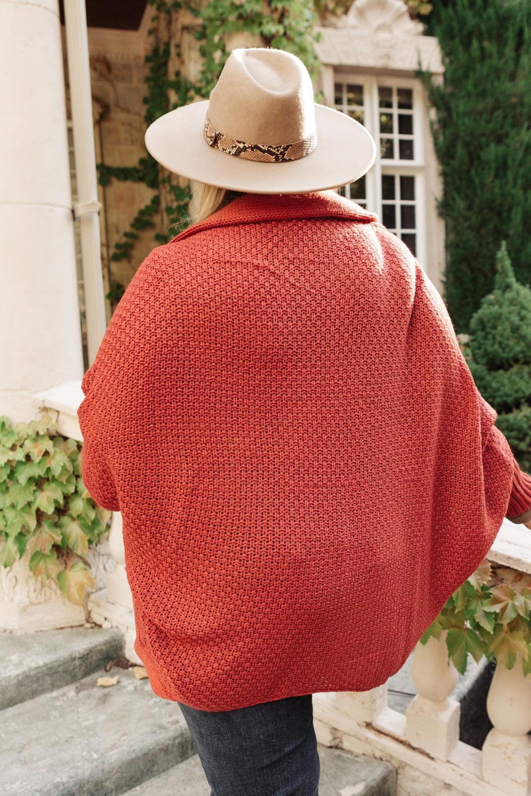 Not Your Grandmother's Cardigan in Rust