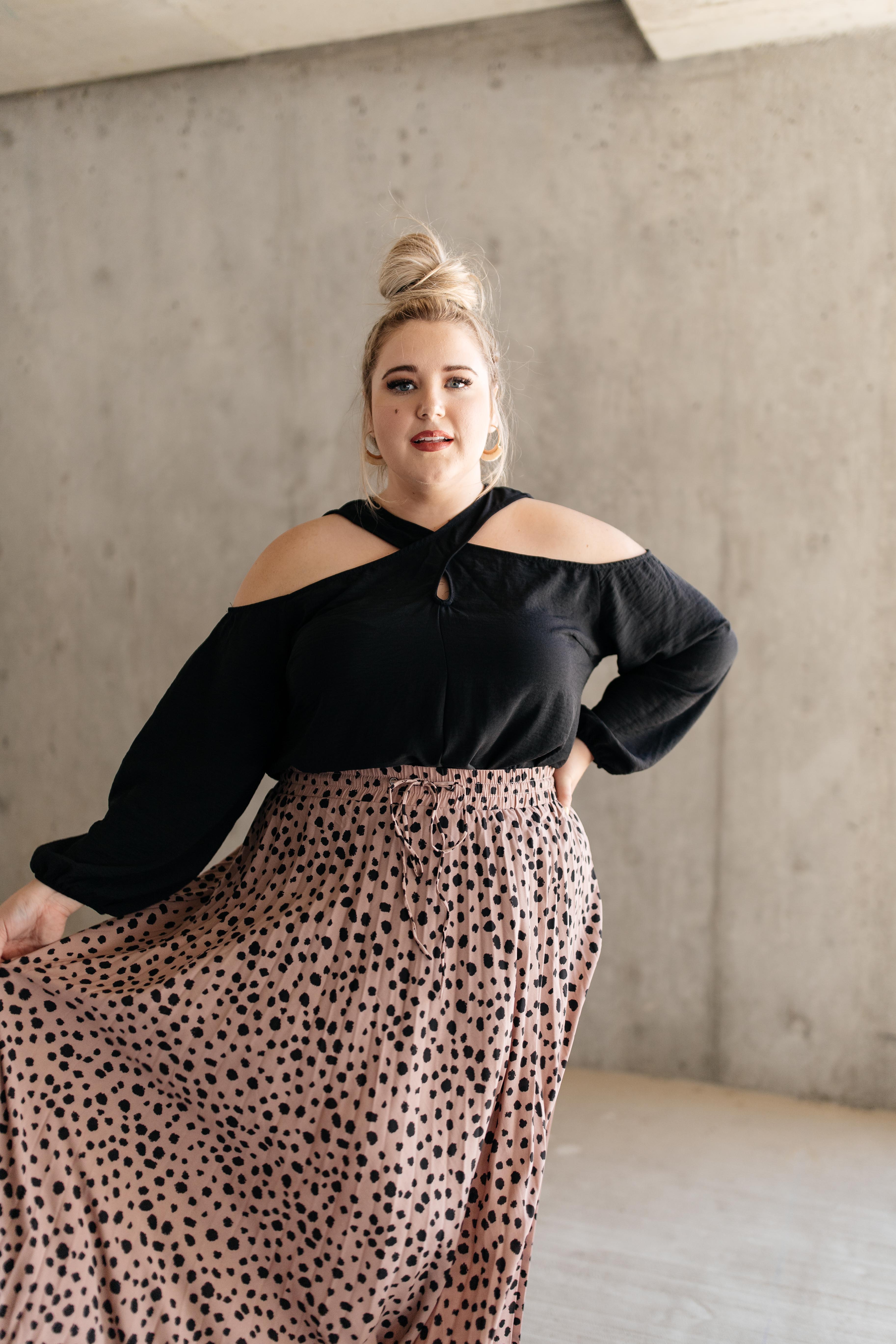 One Last Hurrah Cold Shoulder Top
