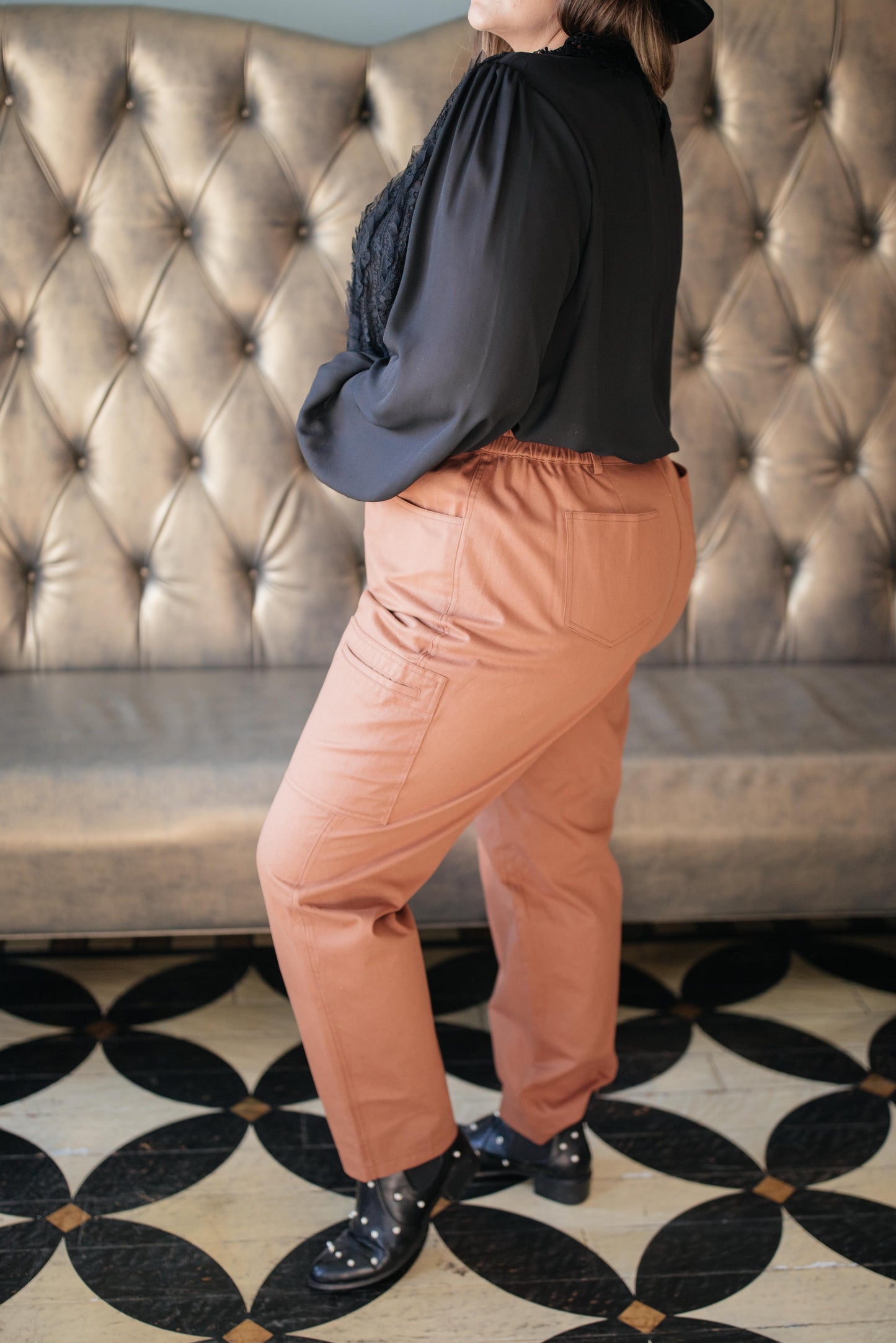 Peighton Paper Bag Pants in Camel