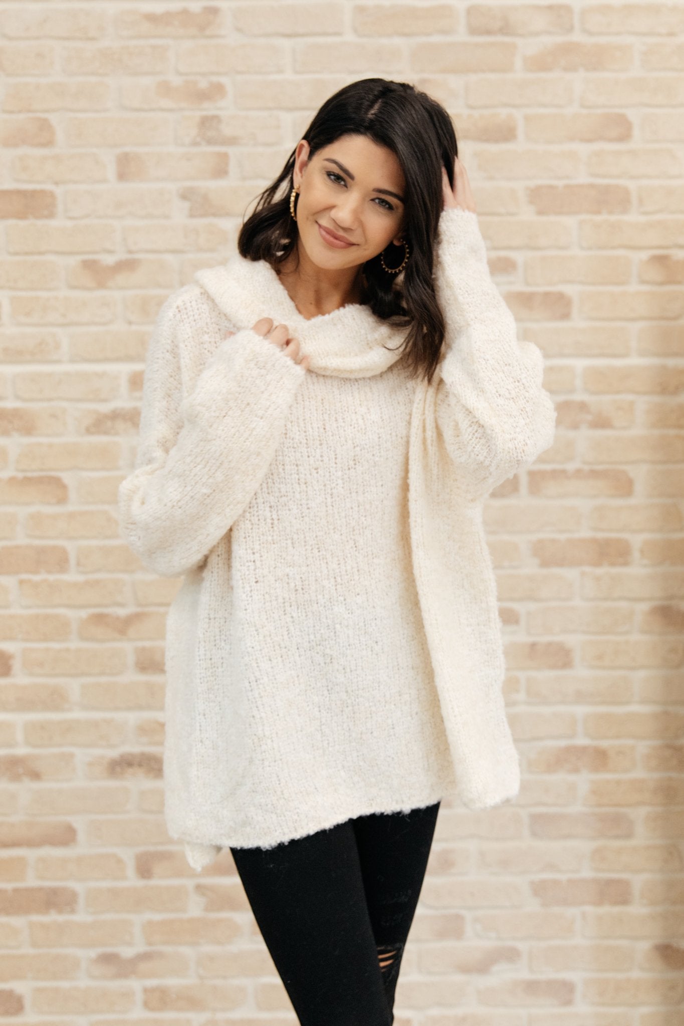 Popcorn And A Movie Sweater in Ivory