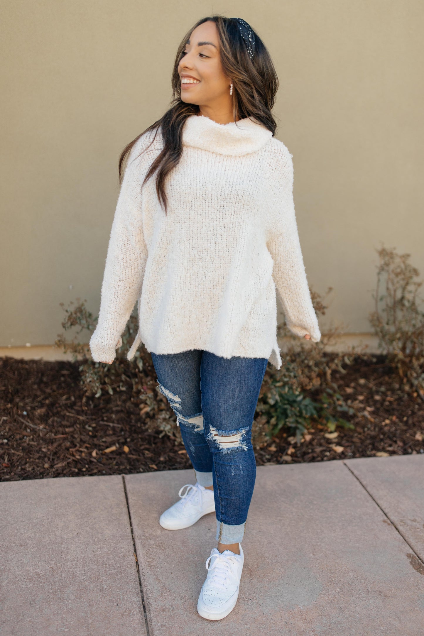 Popcorn And A Movie Sweater in Ivory