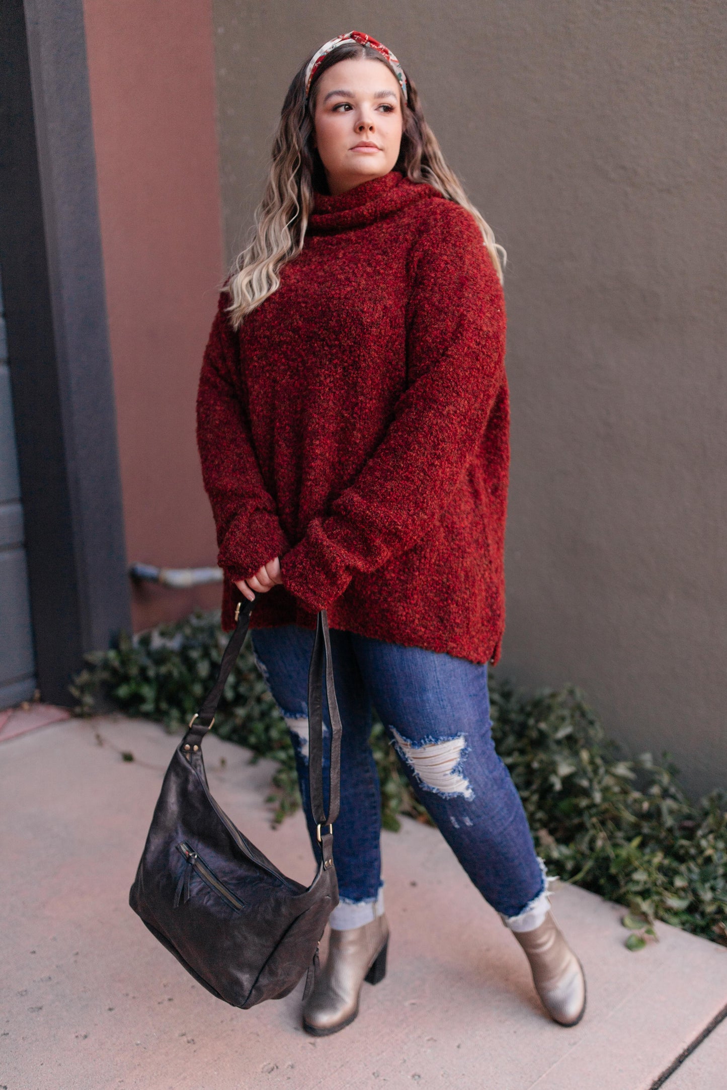 Popcorn And A Movie Sweater in Tomato