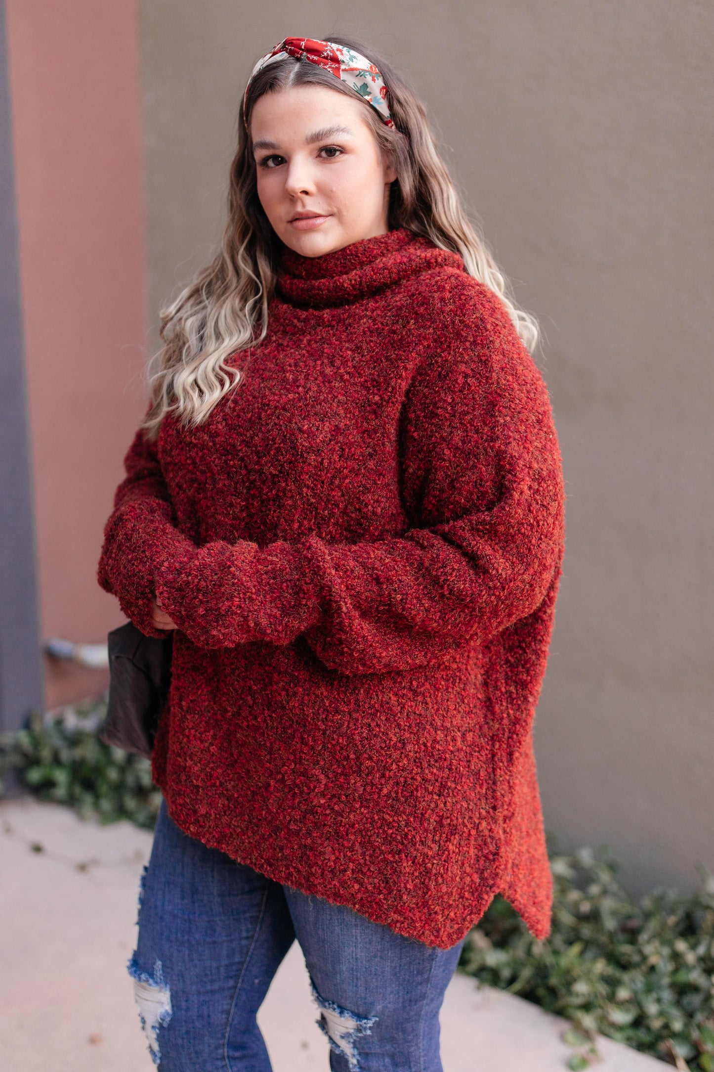 Popcorn And A Movie Sweater in Tomato