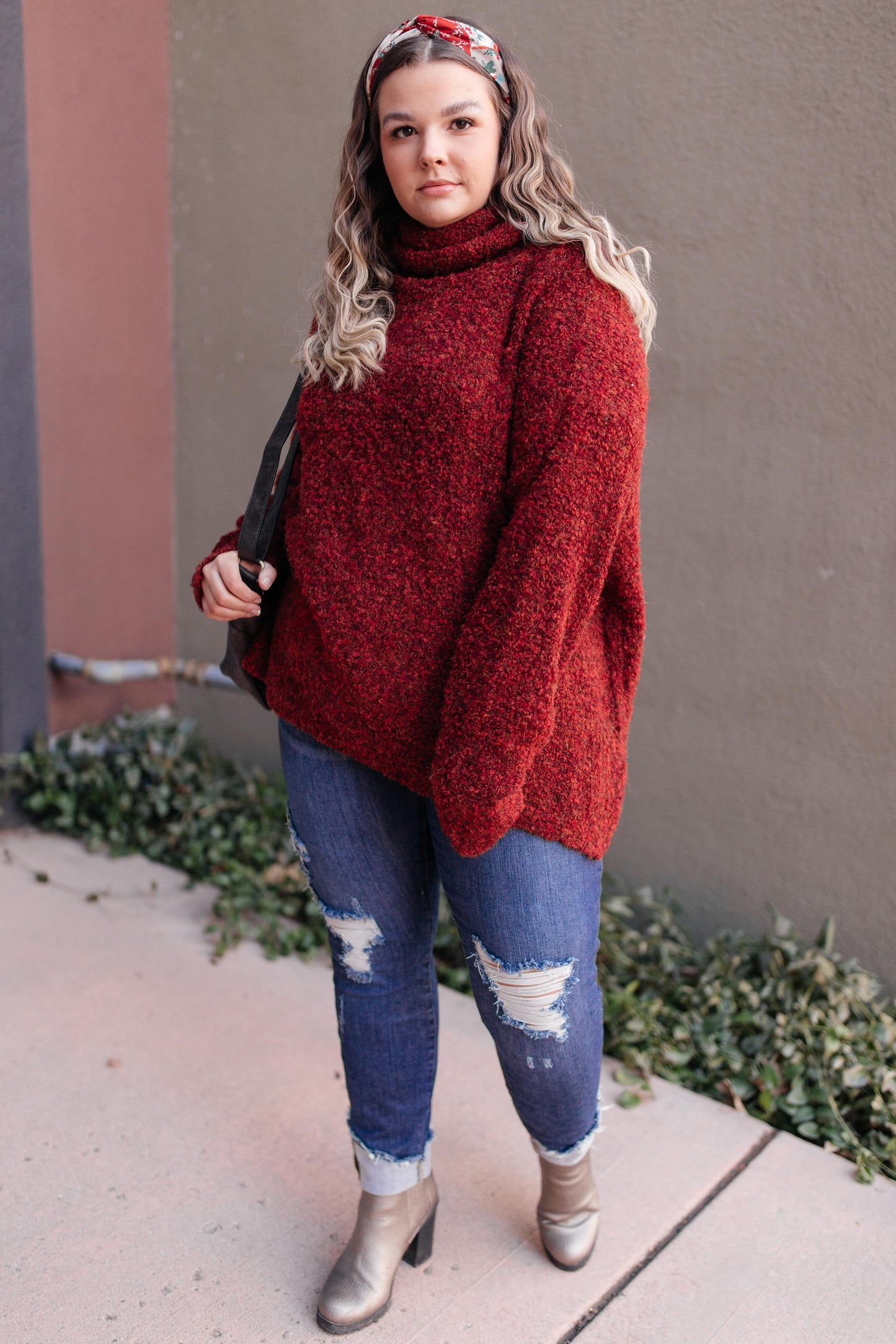 Popcorn And A Movie Sweater in Tomato