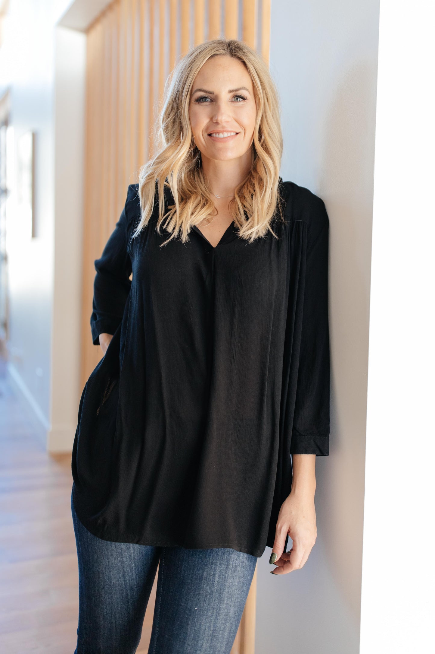 Professionally Casual Top in Black