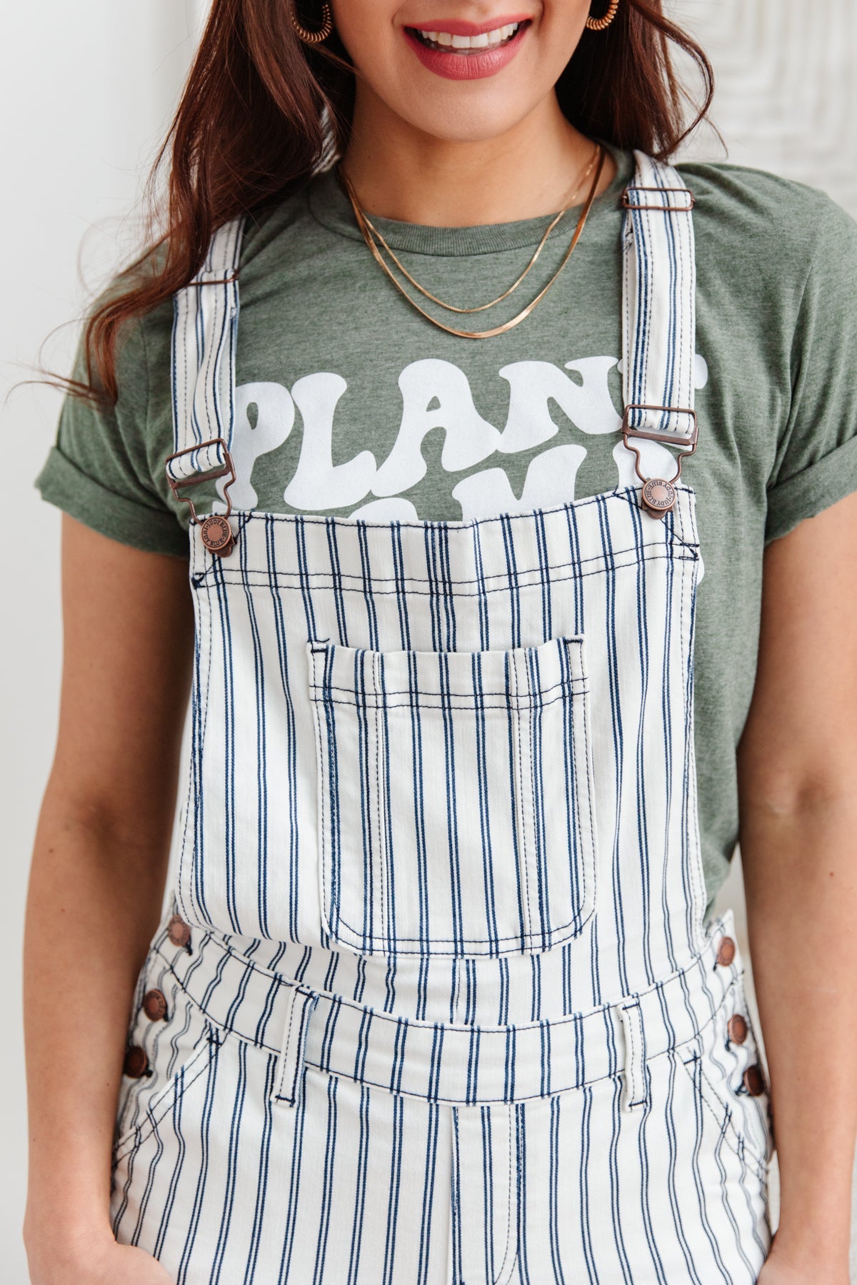 Railroad Stripe Overalls