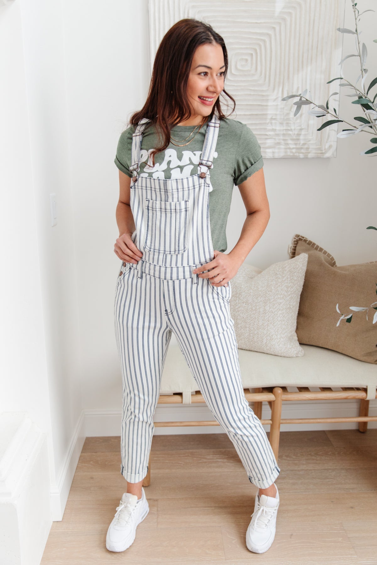 Railroad Stripe Overalls