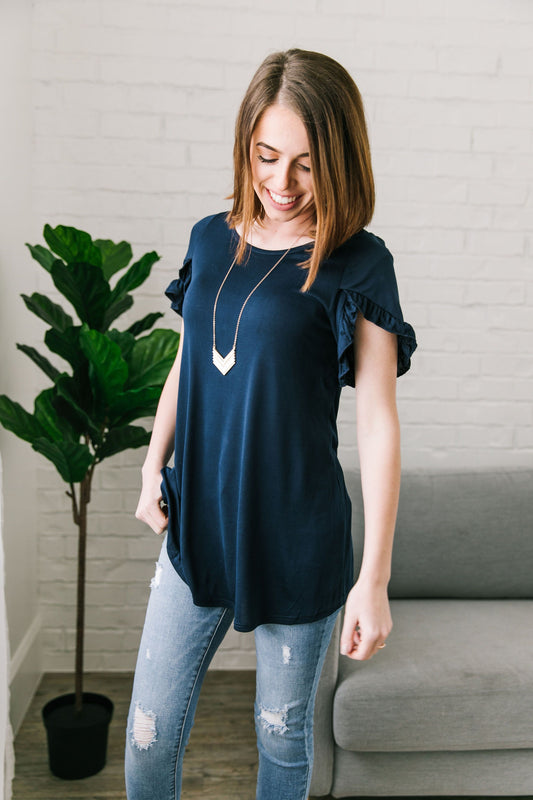 Riley Ruffled Sleeve Top