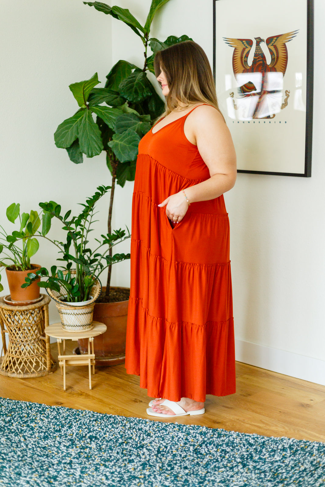 Romance At Sunset Tiered Maxi Dress