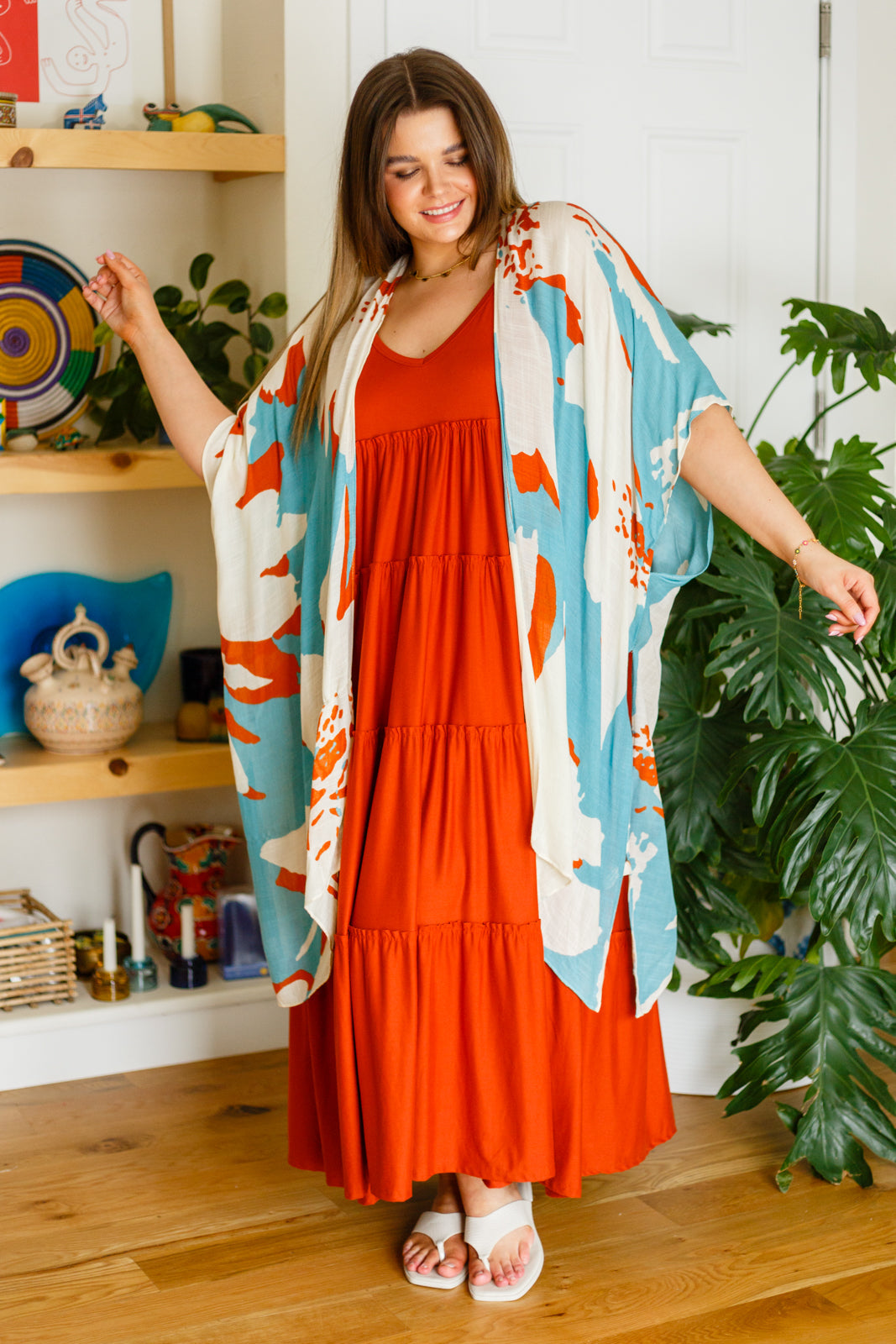 Romance At Sunset Tiered Maxi Dress