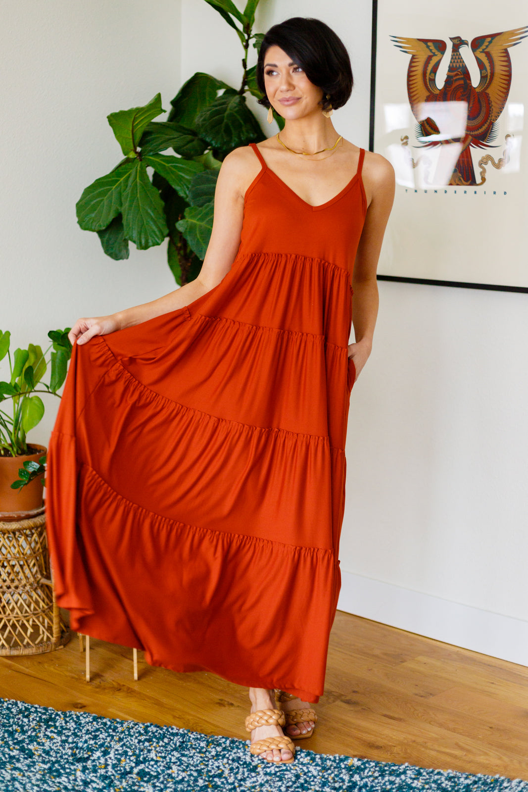 Romance At Sunset Tiered Maxi Dress