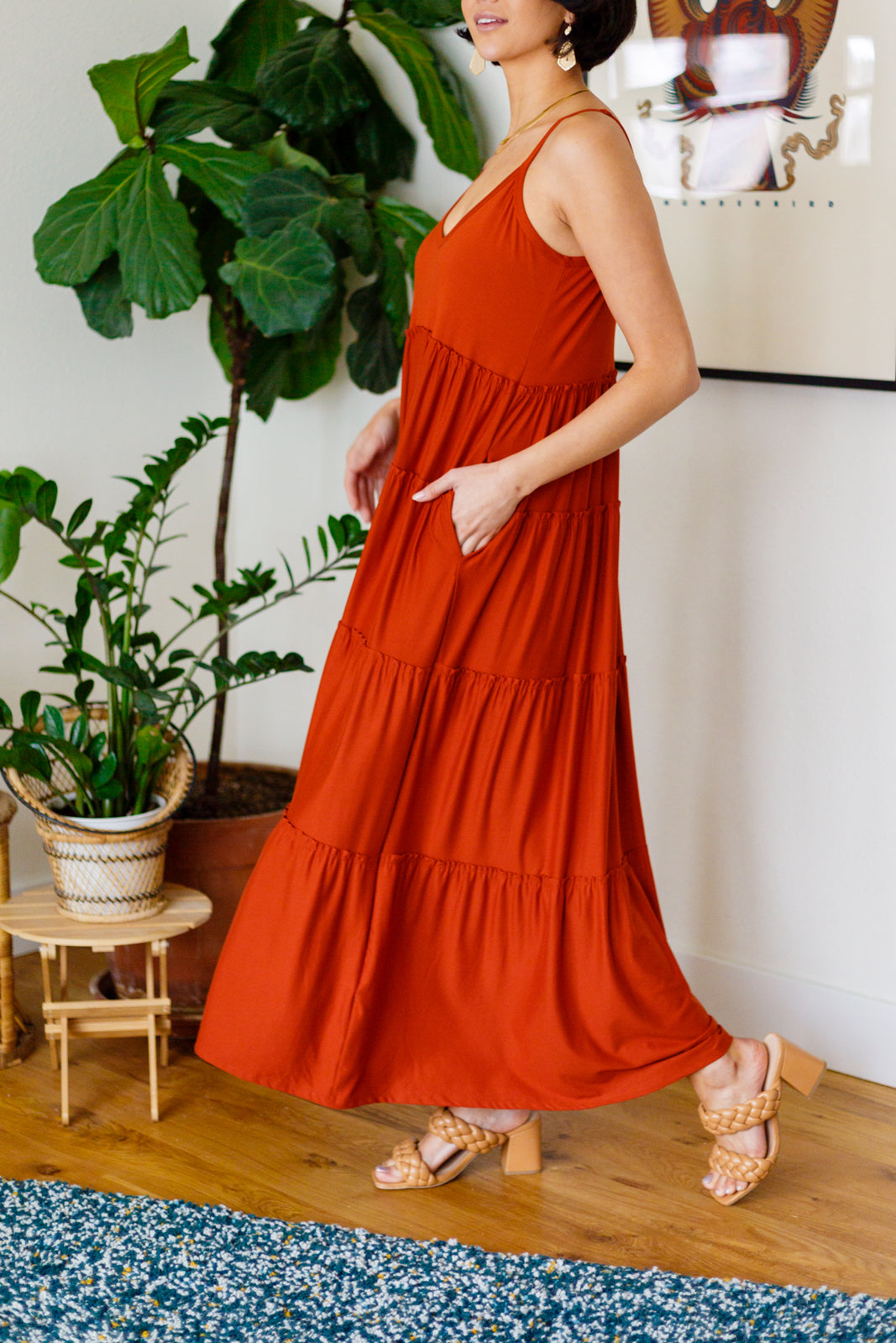 Romance At Sunset Tiered Maxi Dress