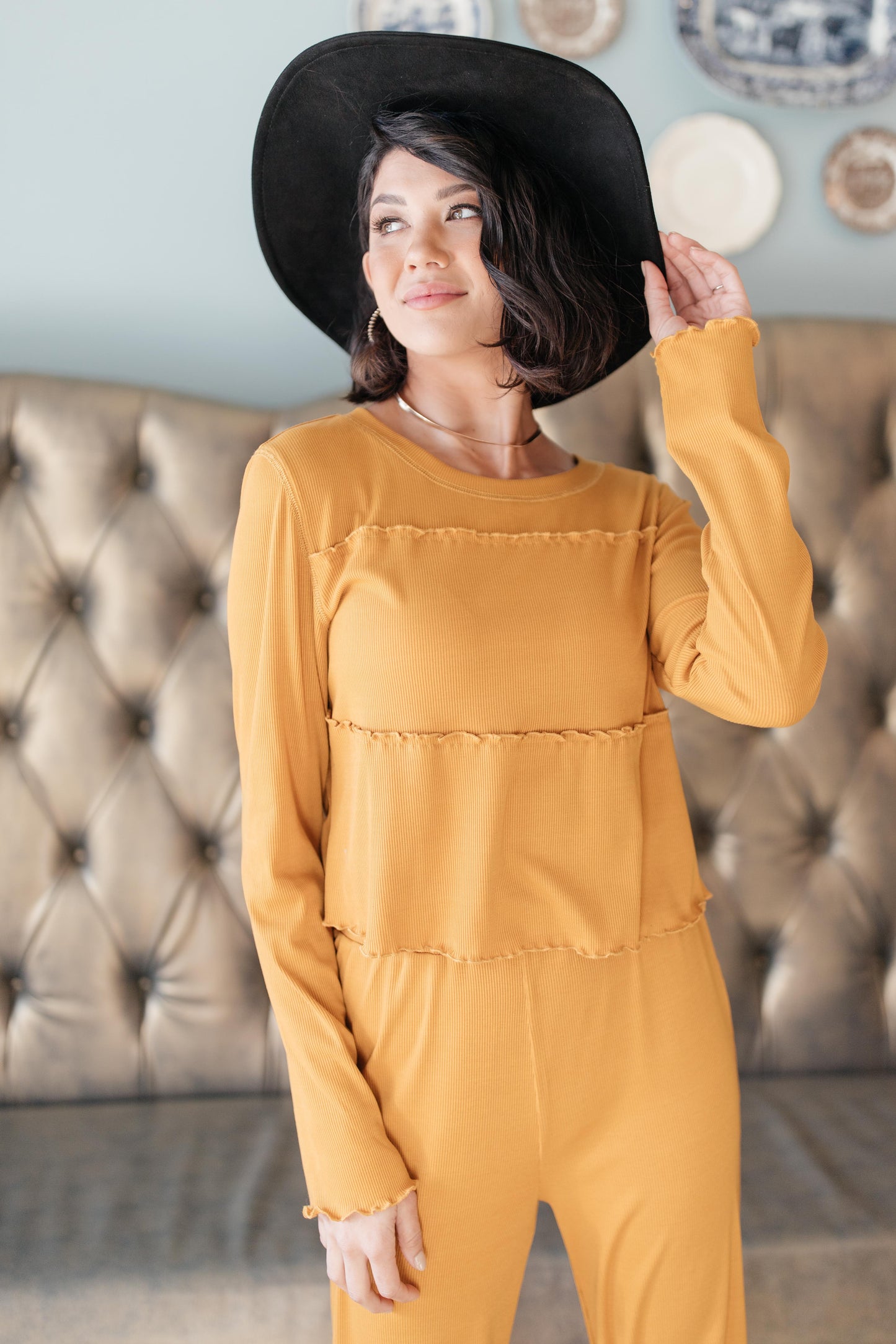 Ruffly Daffodil Top