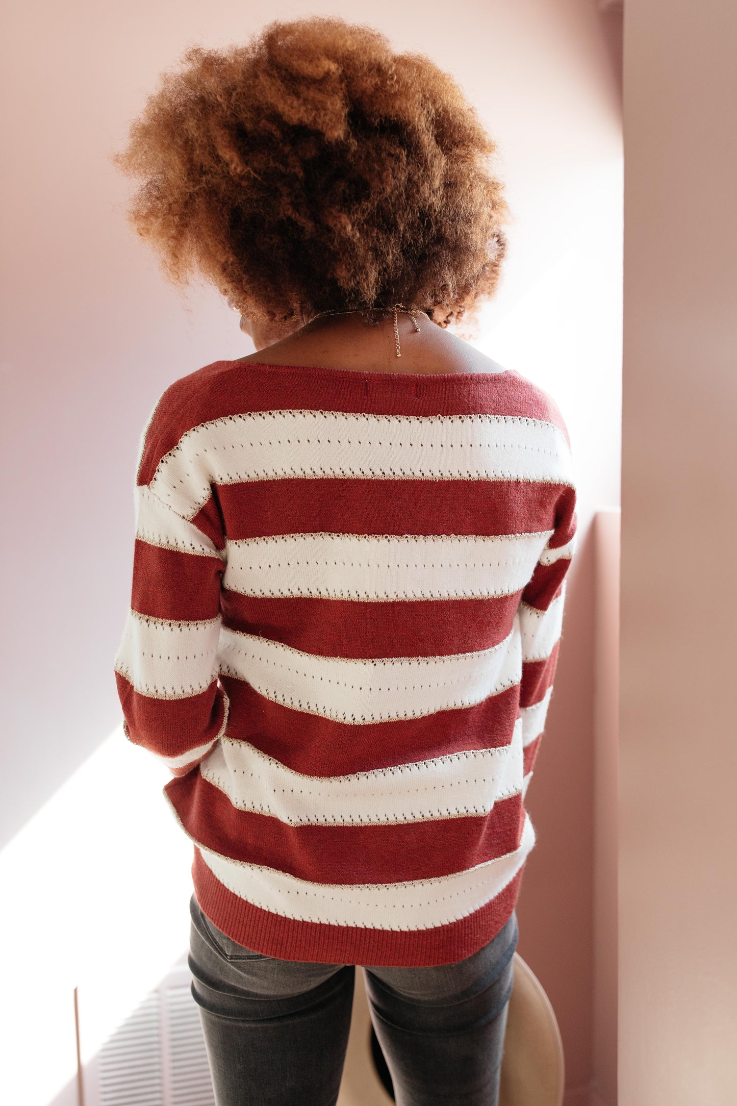 Rust & Relaxation Striped Sweater